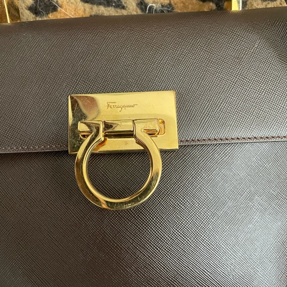 Salvatore Ferragamo Gancini Top Handle 2 way leather handbag - Picture 5 of 13